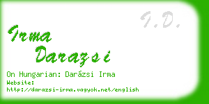irma darazsi business card